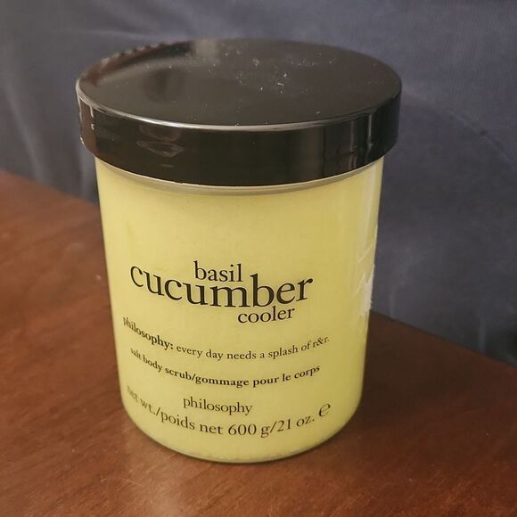 Philosophy Basil Cucumber Cooler Salt Body Scrub 21oz NWT - Picture 1 of 5